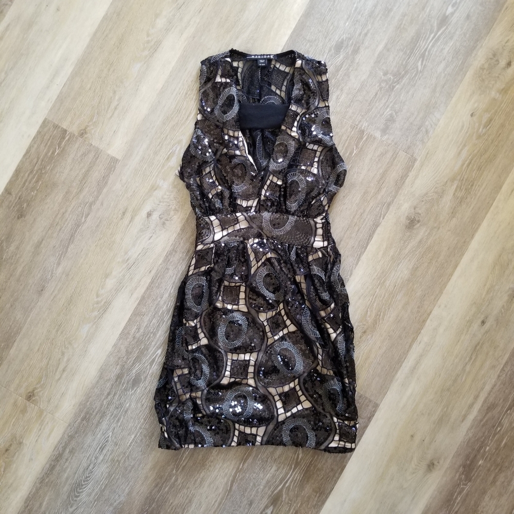 Marisa K Gorgeous Beads Sequins Adorned Dress Size Small